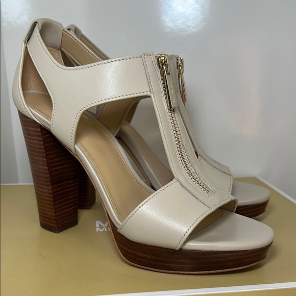 Michael Kors Shoes - Michael Kors Women’s Cream &  Brown High Heel Shoes, Size 6, Excellent New Con.